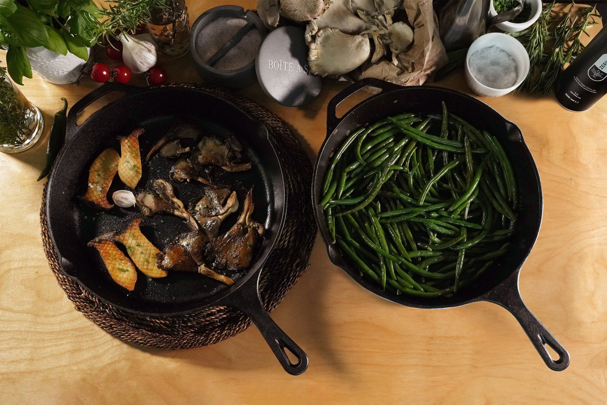 Sauteed Mushrooms and Fagiolini (Green Beans)