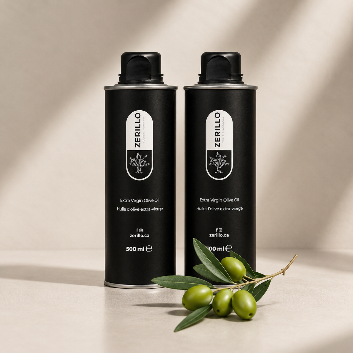 Zerillo Premium Extra Virgin Olive Oil 500ml (2-Pack)