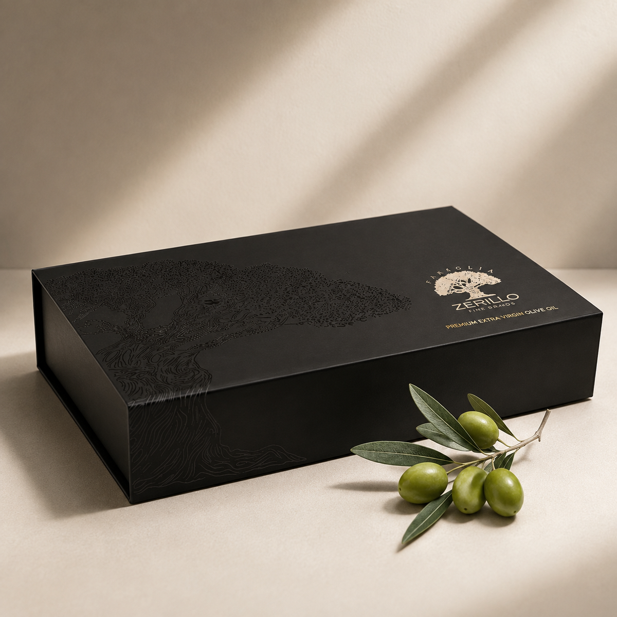 Zerillo Premium Extra Virgin Olive Oil (Mix Pack of 4) Custom Gift Box